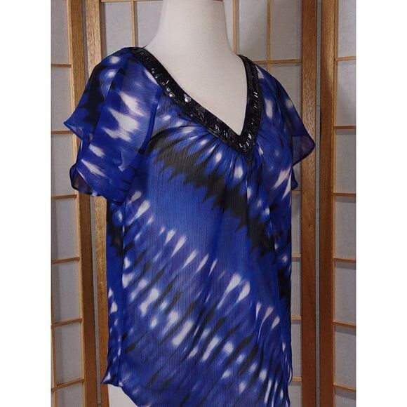 NWT Express XS Semisheer Tie Dye Blouse - Picture 15 of 16